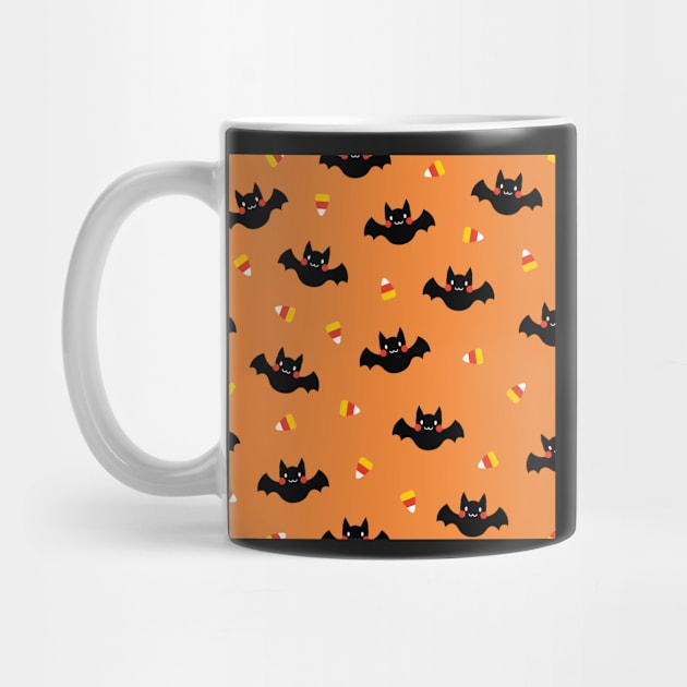 Bat pattern - Halloween by Nikamii